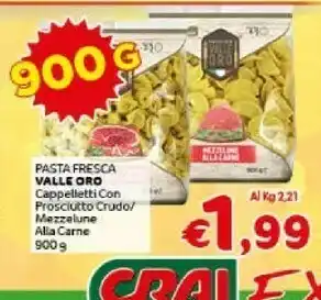 Crai Vallè oro pasta fresca cappelletti con prosciutto crudo offerta
