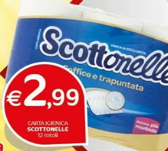 Crai Scottonelle carta igienica 12 rotoli offerta