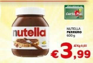 Crai Nutella offerta