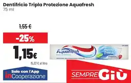 Coop famiglia cooperativa Dentifricio Tripla Protezione Aquafresh offerta
