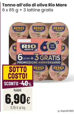 Coop famiglia cooperativa Tonno all’olio di oliva Rio Mare offerta