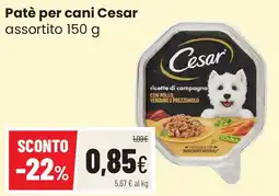 Coop famiglia cooperativa Patè per cani Cesar offerta