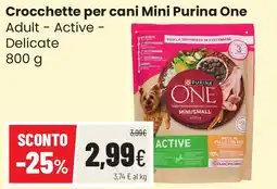 Coop famiglia cooperativa Crocchette per cani Mini Purina One offerta