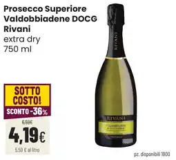 Coop famiglia cooperativa Prosecco Superiore Valdobbiadene DOCG Rivani extra dry offerta