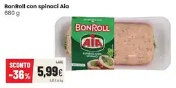 Coop famiglia cooperativa BonRoll con spinaci Aia offerta