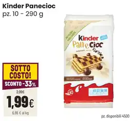 Coop famiglia cooperativa Kinder Pane e Cioc offerta