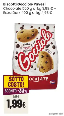Coop famiglia cooperativa Biscotti Gocci ole Pavesi offerta