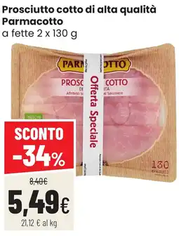 Coop famiglia cooperativa Prosciutto cotto Parmacotto offerta