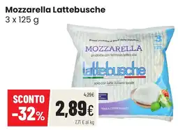 Coop famiglia cooperativa Mozzarella Lattebusche offerta
