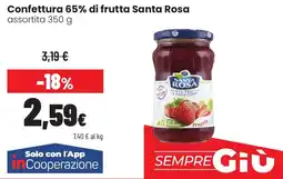 Coop famiglia cooperativa Confettura 65% di frutta Santa Rosa offerta