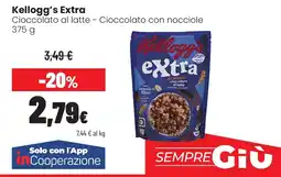 Coop famiglia cooperativa Kellogg's Extra granola cioccolato al latte offerta