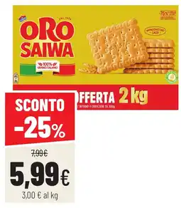 Coop famiglia cooperativa Oro Saiwa offerta