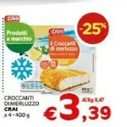 Crai Crai croccanti di merluzzo offerta