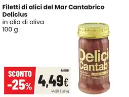Coop famiglia cooperativa Filetti di alici del Mar Cantabrico Delicius offerta