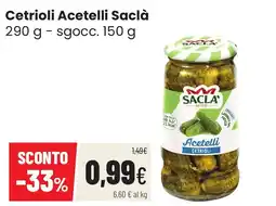 Coop famiglia cooperativa Cetrioli Acetelli Saclà offerta