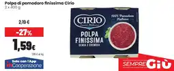 Coop famiglia cooperativa Polpa di pomodoro finissima Cirio offerta