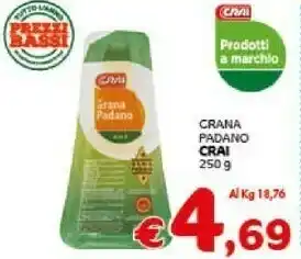 Crai - grana padano dop grattugiato fresco