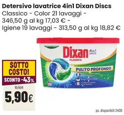 Coop famiglia cooperativa Detersivo lavatrice 4in1 Dixan Discs Classico offerta