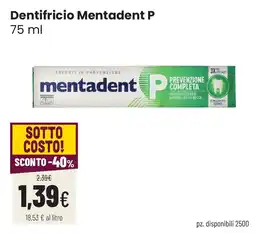 Coop famiglia cooperativa Dentifricio Mentadent P offerta