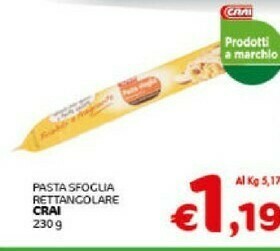 Crai Crai pasta sfoglia rettangolare offerta