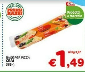 Crai Crai base per pizza offerta