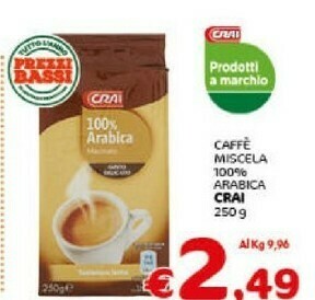 Crai Crai caffè miscela 100% arabica offerta