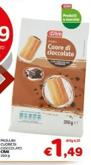 Crai Crai frollini cuore di cioccolato offerta