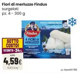 Coop Trentino Fiori di merluzzo Findus offerta