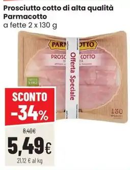 Coop Trentino Prosciutto cotto Parmacotto offerta