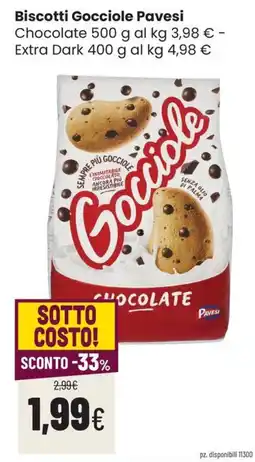 Coop Trentino Biscotti Gocci ole Pavesi Chocolate offerta