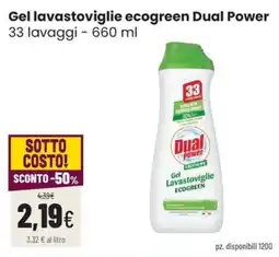 Coop Trentino Gel lavastoviglie ecogreen Dual Power offerta