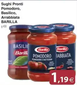 Docks Cash&Carry Sughi Pronti Pomodoro, Basilico, Arrabbiata Barilla offerta