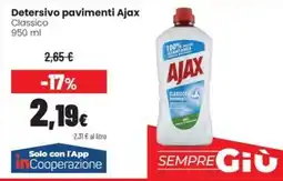 Coop Trentino Detersivo pavimenti Ajax Classico offerta