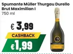 Coop Trentino Spumante Müller Thurgau Durello Brut Maximilian I offerta