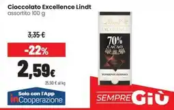 Coop Trentino Cioccolato Excellence Lindt offerta