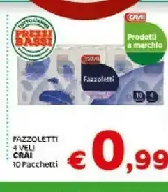 Crai Crai fazzoletti 4 veli offerta