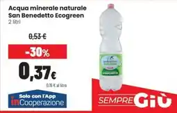 Coop Trentino Acqua minerale naturale San Benedetto Ecogreen offerta