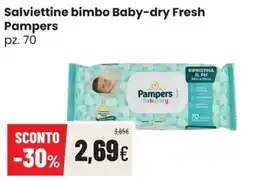 Coop Trentino Salviettine bimbo Baby-dry Fresh Pampers offerta