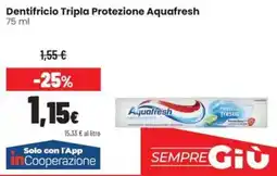 Coop Trentino Dentifricio Tripla Protezione Aquafresh offerta