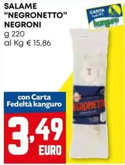 Kanguro Salame "Negronetto" Negroni offerta