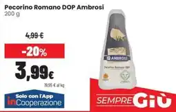 Coop Trentino Pecorino Romano DOP Ambrosi offerta