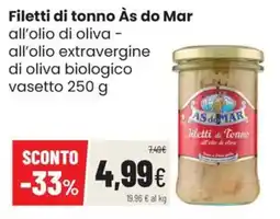 Coop Trentino Filetti di tonno Às do Mar offerta