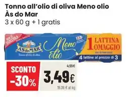 Coop Trentino Tonno all'olio di oliva Meno olio Às do Mar offerta
