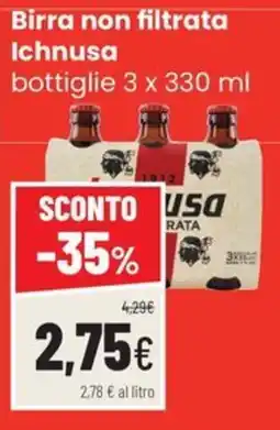 Coop Trentino Birra non filtrata Ichnusa offerta