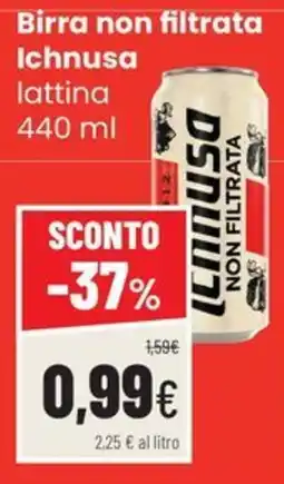 Coop Trentino Birra non filtrata Ichnusa offerta