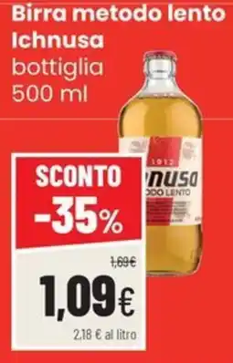 Coop Trentino Birra metodo lento Ichnusa offerta