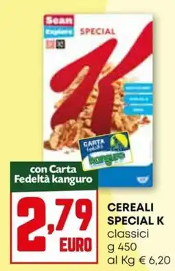 Kanguro Cereali Special K classici offerta