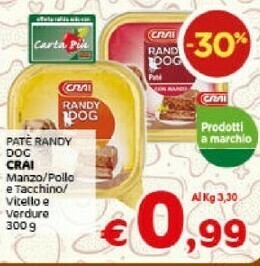 Crai Crai paté randy dog offerta