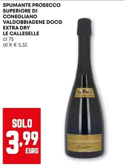 Kanguro Spumante Prosecco Superiore di Conegliano Valdobbiadene DOCG Extra Dry Le Calleselle offerta