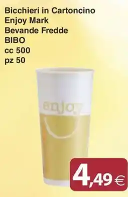 Docks Cash&Carry Bicchieri in Cartoncino Enjoy Mark offerta
